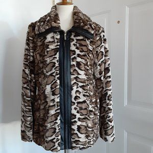 Dennis Basso Faux Fur Quilted Coat